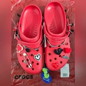CROCS | Shoes | Karol G X Crocs Red Clogs Mens 2 Brand New  display picture 3